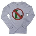 thumbnail image 1 of Noel - No L - L Crossed Out - Funny Christmas Joke Men's Long Sleeve Grey T-Shirt, 1 of 2
