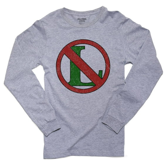 Noel - No L - L Crossed Out - Funny Christmas Joke Men's Long Sleeve Grey T-Shirt
