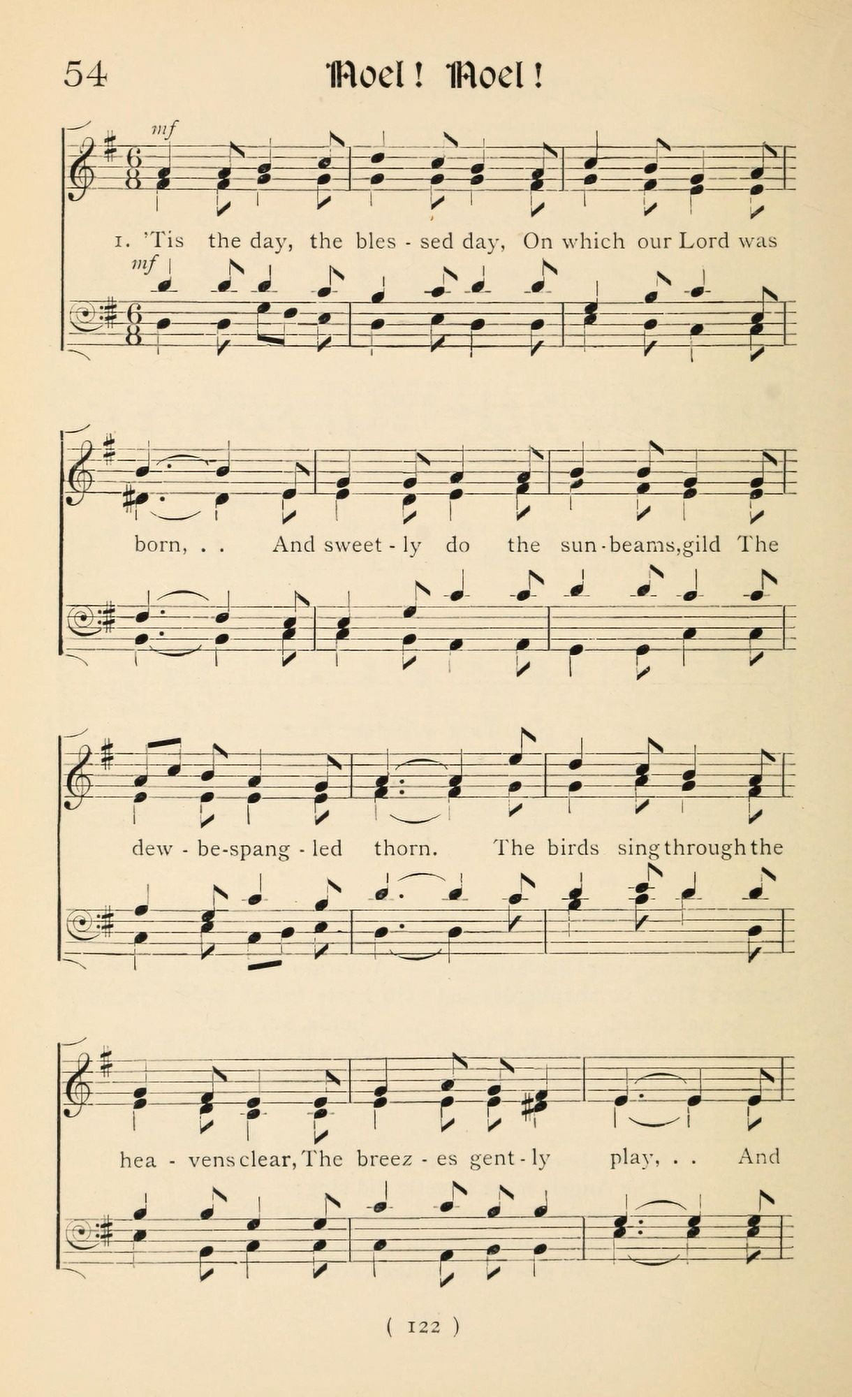Noel Noel 1 Christmas Carols New & Old 1850 Canvas Art - (24 x 36)