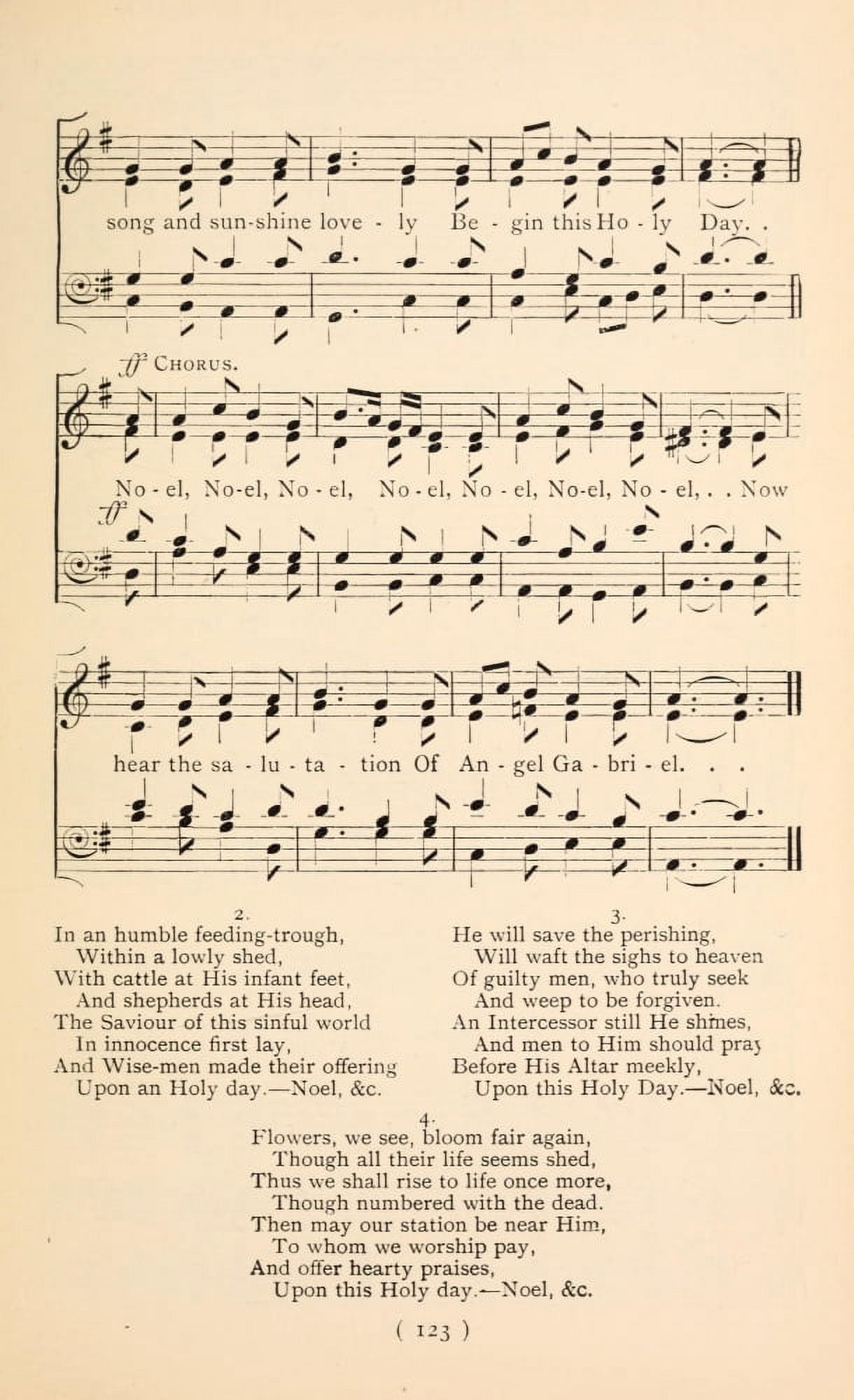 Noel Noel 2 Christmas Carols New & Old 1850 Canvas Art - (18 x 24)