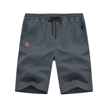 Noeoewlk Men's Shorts Casual Classic Fit Drawstring Shorts with Pockets