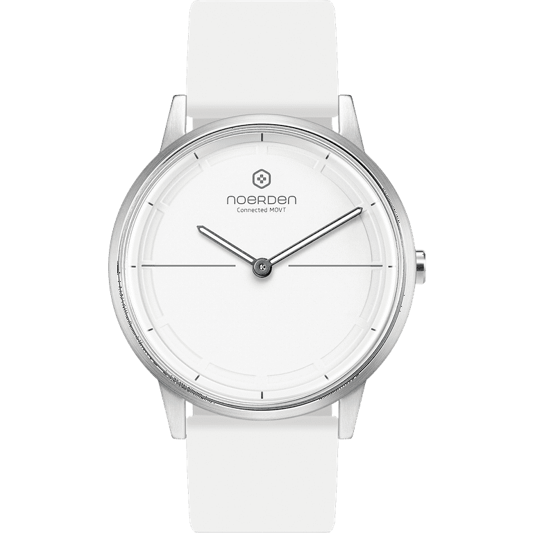 Noerden MATE2 Hybrid Smart Watch 5ATM Waterproof Stainless Steel Sapphire Glass Multi Sport Activity Fitness Tracking Steps Calories Distance and Smartphone Notifications White Walmart