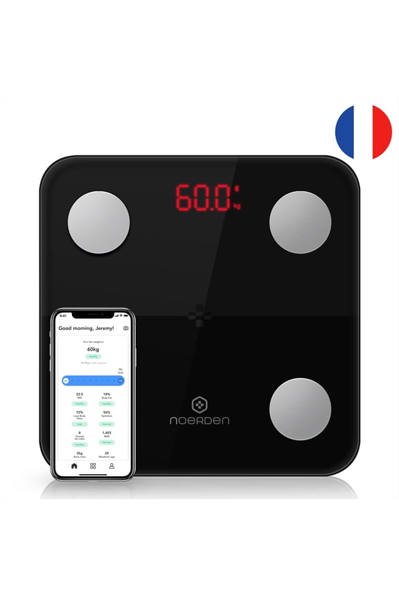 Minimi Smart Body Fat Scale with Bluetooth Detailed Body Composition Analysis, Black