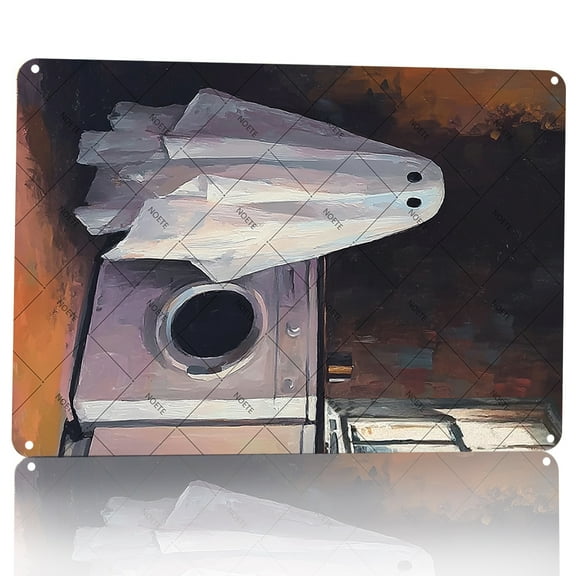 Noete 8x12 Inch Halloween Metal Tin Sign - Cute Gothic Ghost Laundry Day, Spooky & Funny Wall Decor for Laundry Room, Home, Office - Unique Gift Idea