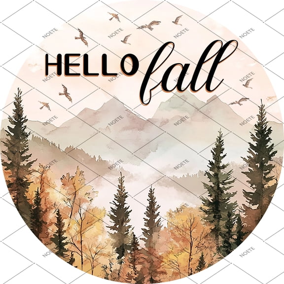Noete 8x8 Inch Round Autumn Pumpkin Metal Tin Sign, Purple Pumpkin Thanksgiving Wall Decor for Front Porch, Dining Room & Fall Home Decor