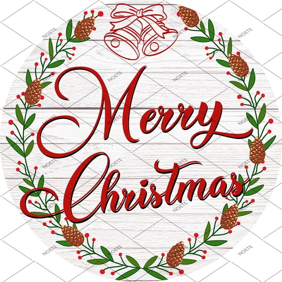 Noete 8x8 Inch Round Bird & Pumpkin Wreath Metal Tin Sign, Fall Thanksgiving Wall Decor for Front Door, Porch and Home