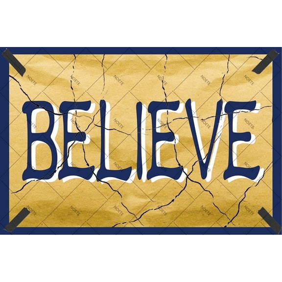 Noete Believe Sign Vintage Believe Sign 8x12 Inch, Rustic Metal Wall Art Decor with Inspirational Quote, Perfect for Home, Office & Gifts