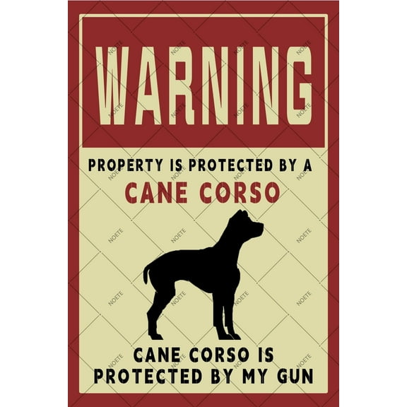 Noete Dog Accessories Metal Tin Sign 8x12 Inch, Easter Wall Decor for Home, Office, Classroom, Perfect Gift for Dog Lovers & Pet Owners