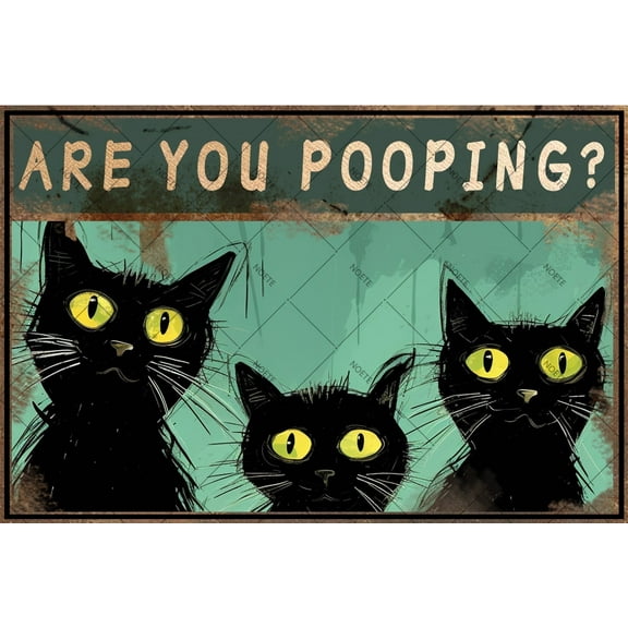 Noete Funny Are You Pooping Sign Vintage 8x12 Inch Metal Tin Sign for Bathroom Decor, Cute Are You Pooping Sign Wall Art, Restroom Decoration, Unique Home Toilet Gift