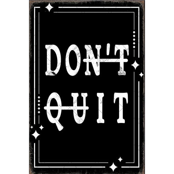 Noete Motivational Metal Tin Sign for Men Inspirational Office & Gym Posters 8x12 Inch Rustic Posters for Men Positive Quotes for Him Masculine Decor for Man Cave, Bedroom & Office