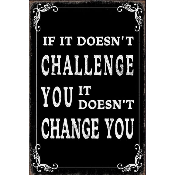 Noete Motivational Tin Sign - Uplifting Gym & Office Wall Art - 8x12 Inch Inspirational Decor for Men, Man Cave & Home - Positive Quotes