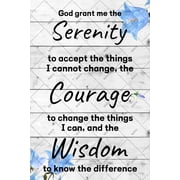 Noete Serenity Prayer Tin Sign Inspirational Christian Wall Art with Serenity Prayer Quote, Rustic Metal Sign for Home, Office, Church Decor 12x16 Inch