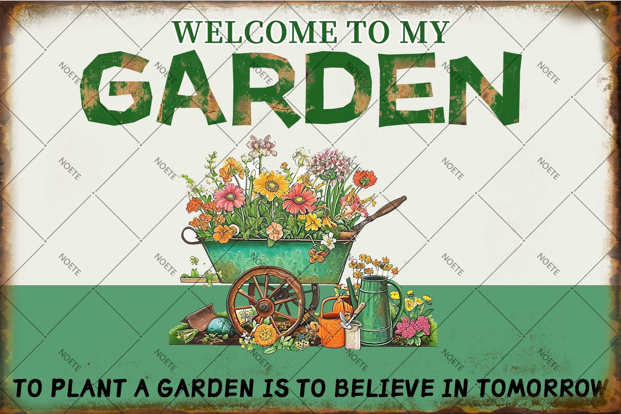 Vintage "Stay Wild Flower Child" Metal Tin Sign - Retro Garden Wall Decor, 12x16 Inch, Aluminum