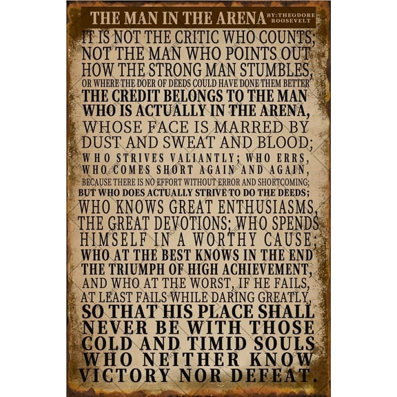 Noete Vintage Metal Sign Inspirational Quotes 8x12 Inch Motivational Wall Art for Office, Home & Bedroom, Uplifting Decor