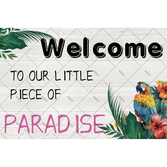 Noete Vintage Patio Decor Metal Tin Sign Rustic Art for Garden, Backyard, Pool & Tiki Bar Wall Decor, Easter Themed Outdoor Sign 8x12 Inch