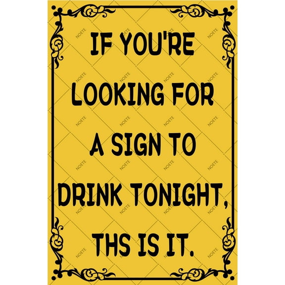 Noete Vintage Tin Sign 8x12 inch Funny Bar Signs for Home Bar, Man Cave, Cafe & Wall Decor Retro Metal Sign for Pub, Tavern & Game Room