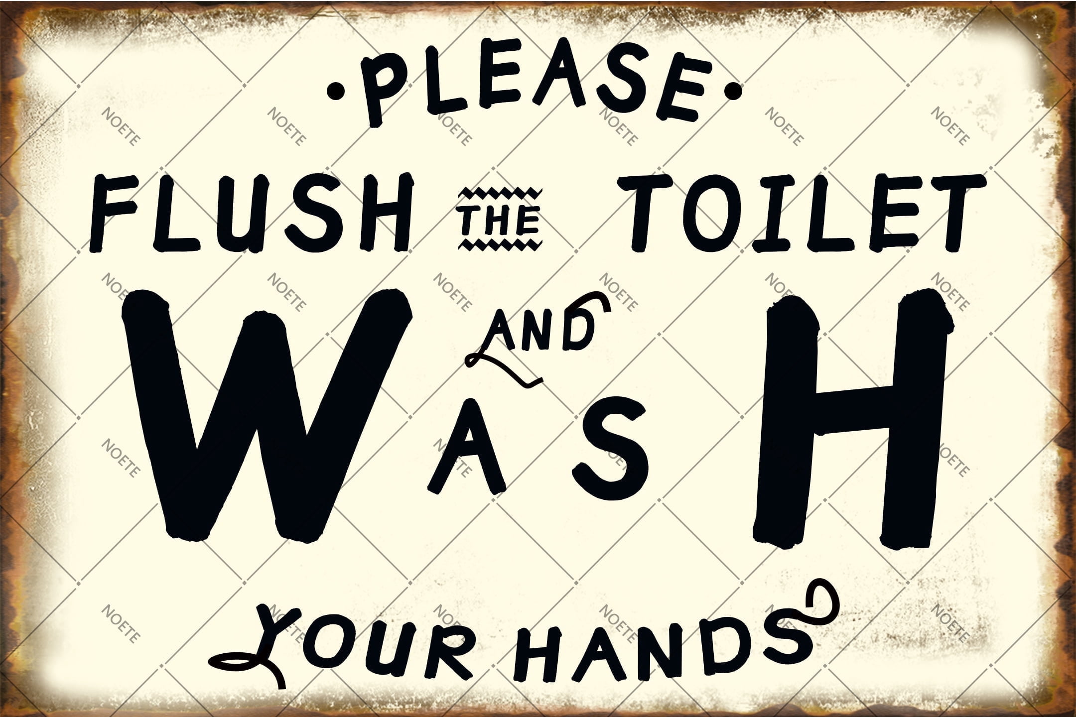 Noete Vintage Toilet Metal Sign 8x12 Inch Retro Bathroom Wall Art Decor ...