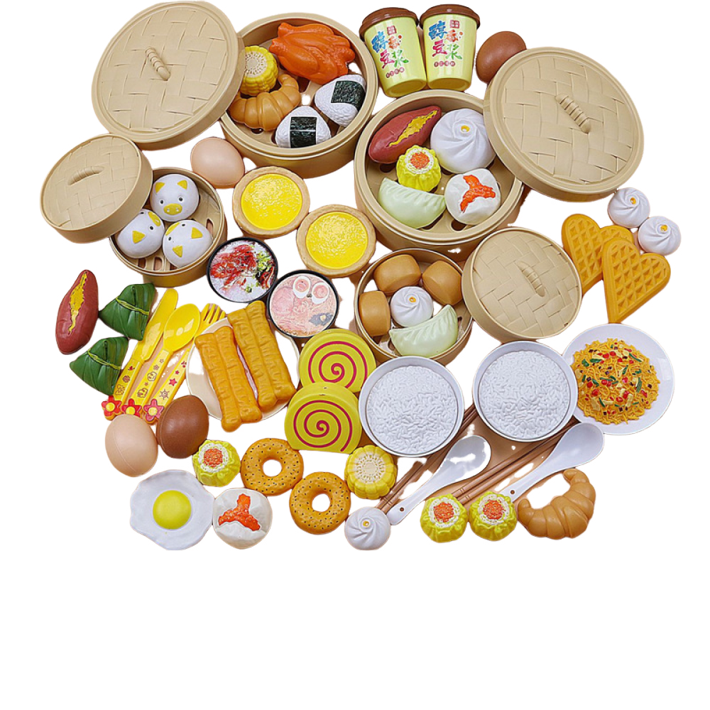 Noetoy 72 PCS Kids BBQ Grill Playset Backyard Barbecue Play Grill Toy