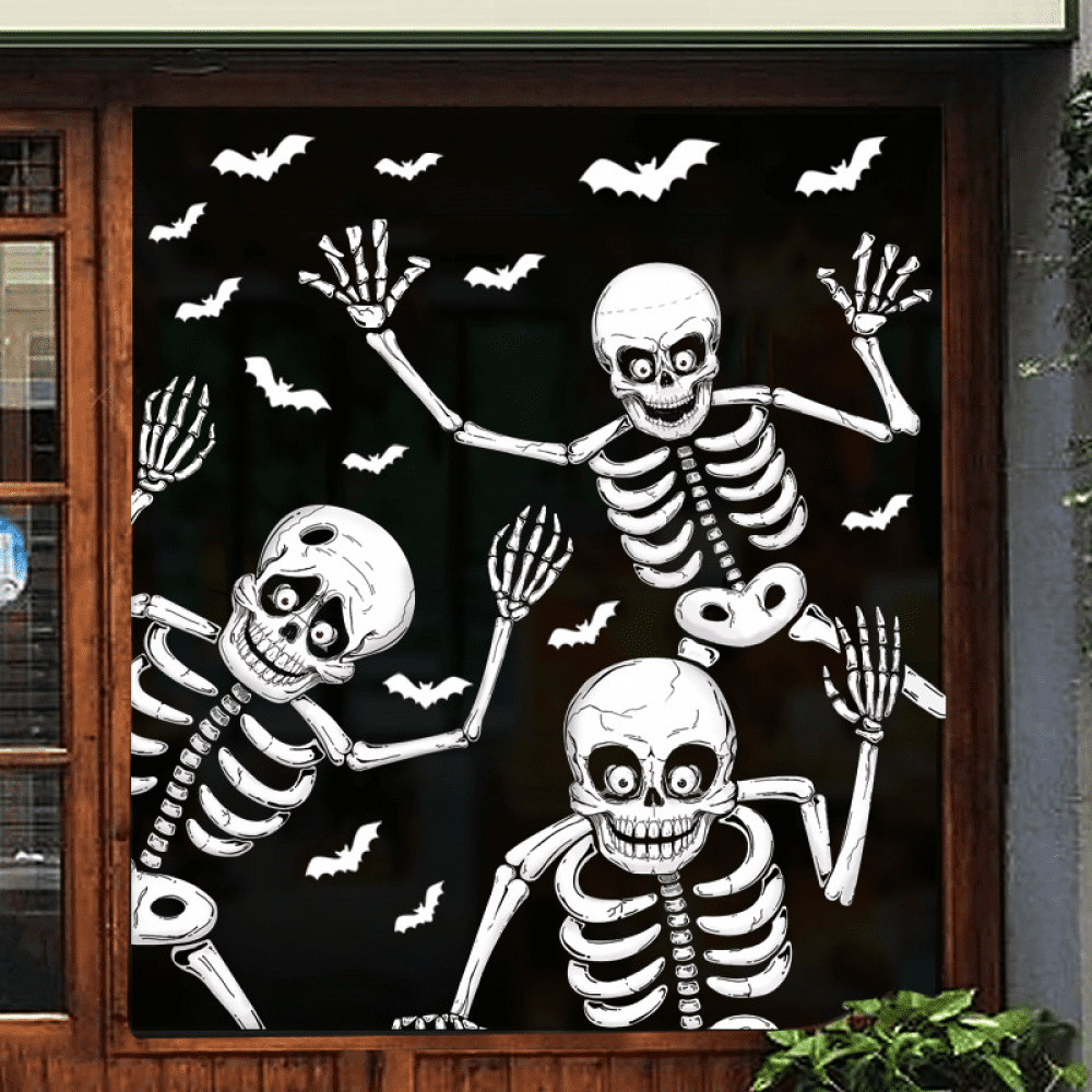 Noetoy Halloween Window Clings Decor for Halloween Decorations, Double Side Halloween Window