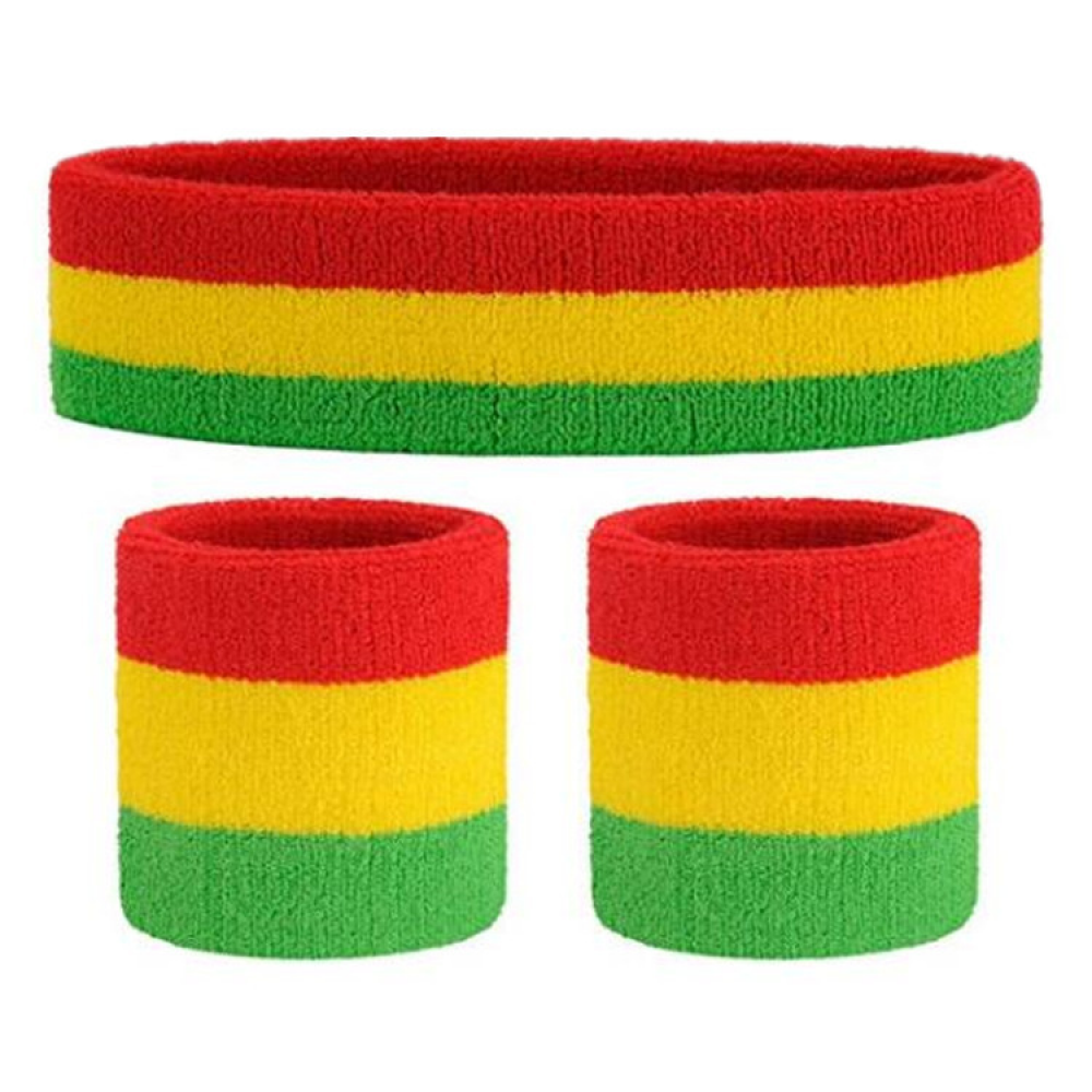 Noetoy Sweatband Set Sports Headband Wristband Set Sweatbands Terry