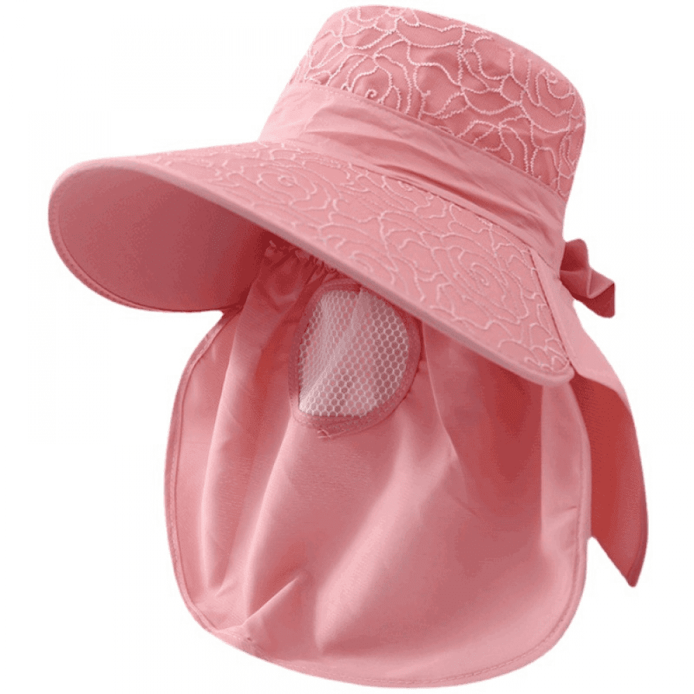 Noetoy Women Sun Hat,UPF 50+ Wide Brim Sunscreen Visor, UV Sun Protection Cap w/12 inch Neck