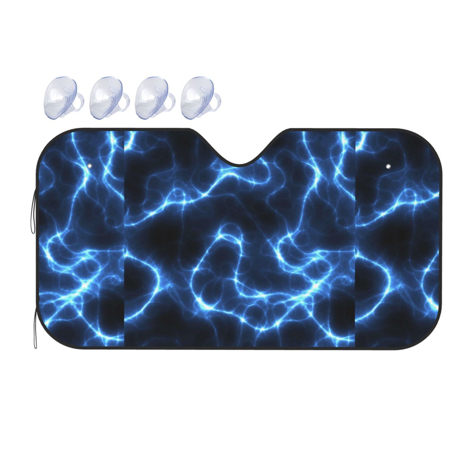 Noewx Blue Lightning Windshield Sun Shade Car Front Window Sunshade
