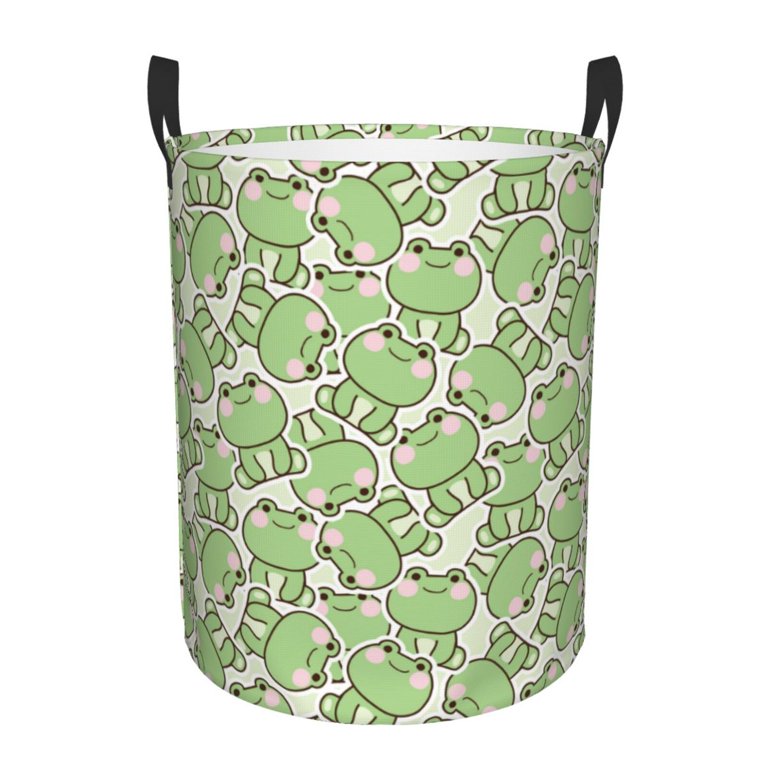 Noewx Cute Frog in Sitting Pose Laundry Hamper - Large Laundry 