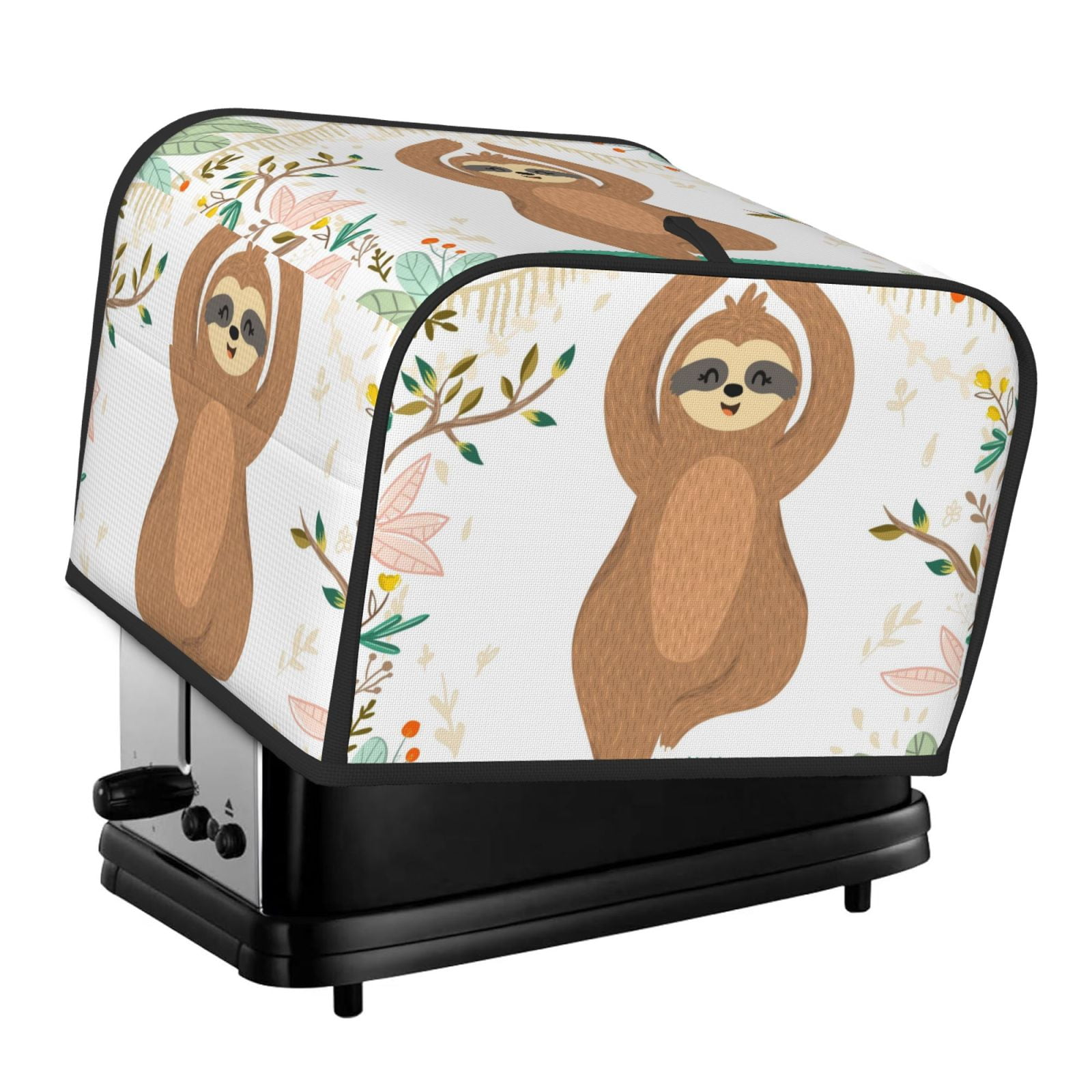 Noewx Cute Sloth In Yoga Pose Tree Toaster Covers 4 Slice Appliance
