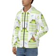 Noewx Frogs and Dragonflies Mens Hooded Pullover Zipper Drawstring