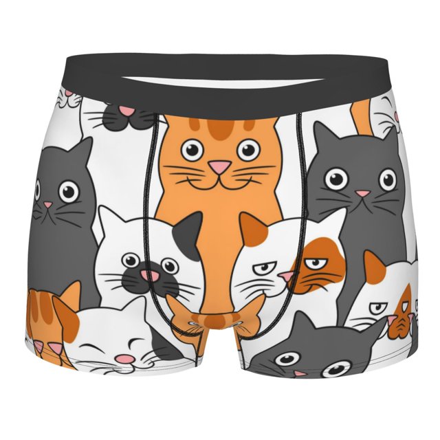 Noewx Funny Cats Men's Underwear boxer briefs Soft Comfortable Bamboo