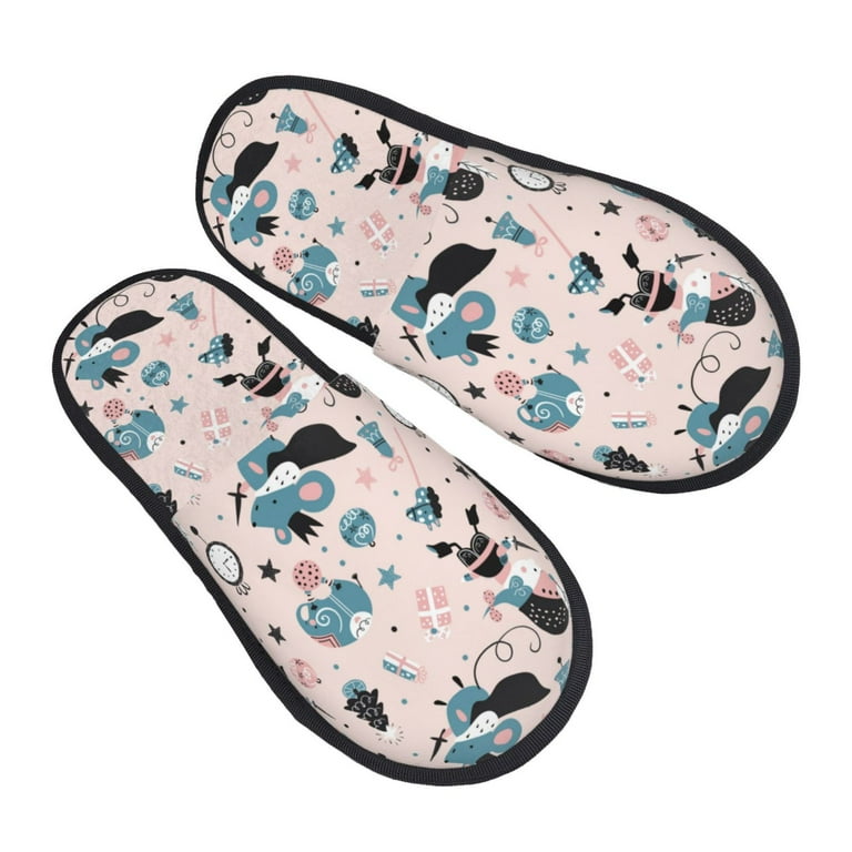 Noewx Nutcracker and Mouse King Slippers for Women Fuzzy House Shoes Anti Skid Sole Indoor Outdoor Slide Slipper Walmart