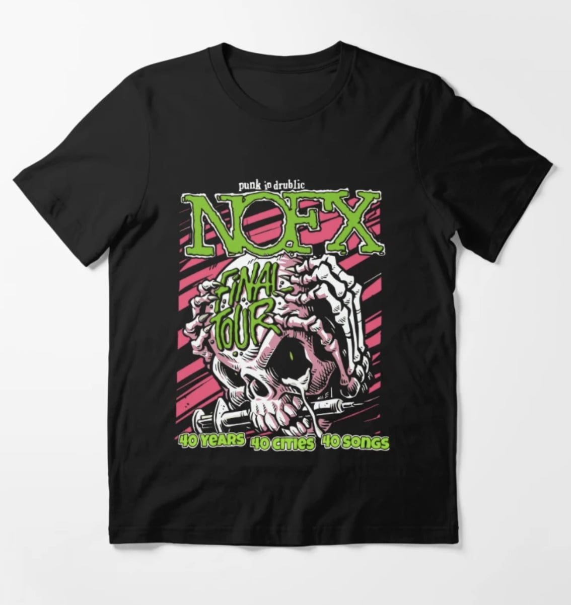 Nofx 2024 Final Tour Punk Albums Music T-Shirt - Walmart.com