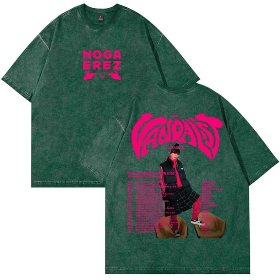 Noga Erez The Vandalist Tour 2025 Merch T-Shirt Cotton Wash Tee Women Men Short Sleeve Casual Crewneck Tee