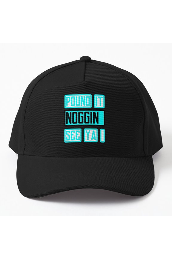 Noggin Dude Baseball Cap, Casual Character Statement Graphic Design, Classic Hat