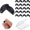 thumbnail image 1 of Nogis 20Pairs Adhesive Eye Glasses Nose Pads, D Shape Stick on Anti-Slip Soft Silicone, Adhesive Nose Pads Glasses Nose Pad for Glasses, Eyeglasses and Sunglasses(black), 1 of 9