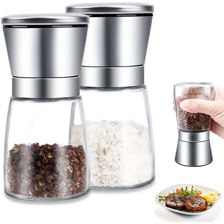 Nogis Salt and Pepper Grinder Set - Salt and Pepper Shakers for  Professional Chef - Best Spice Mill with Brushed Stainless Steel, Special  Mark, Ceramic Blades and Adjustable Coarseness 