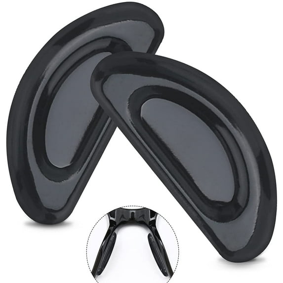 Nogis Soft Nose Pads Self Adhesive Non-Slip Eyeglass Nose Pads, Thin Nosepads for Eyeglasses Sunglasses Glasses,20Pairs, 2MM Black Color