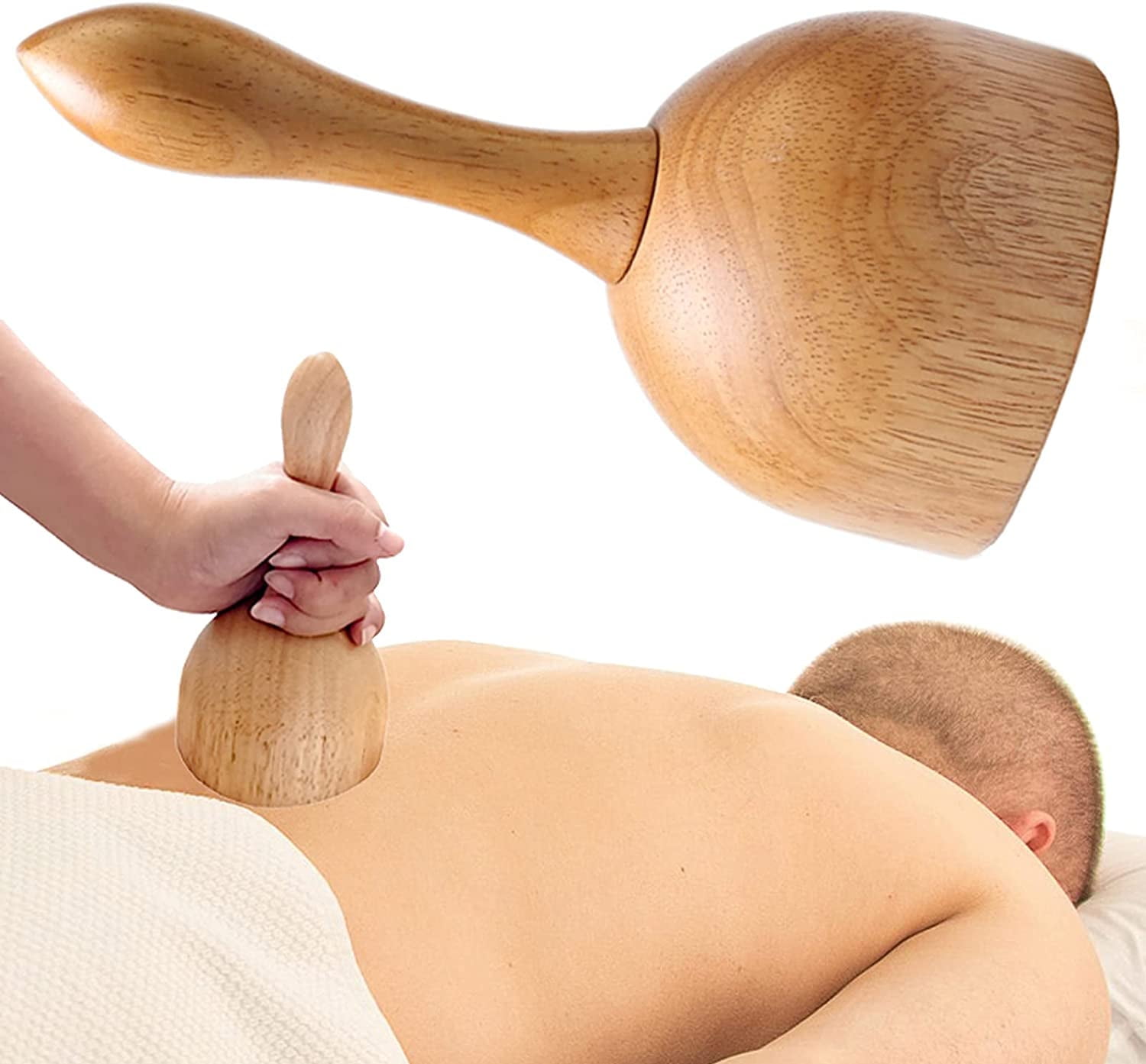 Nogis Wooden Handheld Massage Cup Wooden Swedish Cup Anti