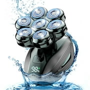 Nogroa Head Shavers for Bald Men, 7D Electric Razor, Cordless Rechargeable Wet/Dry IPX7 Waterproof Hair Beard Trimmer with Rotary Blades & Brush, LED Display, Grooming Shaving Kit Gift for Men