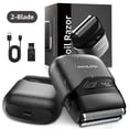 thumbnail image 1 of Nogroa Electric Foil Shaver for Men, Double Floating Blade Mini Electric Razor IPX7 Waterproof LED Display, 1 of 8