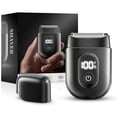 thumbnail image 1 of Nogroa Electric Foil Shaver for Men, Cordless Mini Electric Razors with 3 Floating Blades&LED Display, IPX7 Waterproof Wet/Dry Face Shaver, Protable Compact Beard Trimmers for Travel, Type-C Charging, 1 of 8
