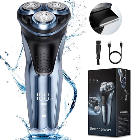 Nogroa Electric Shavers for Men, IPX7 Waterproof Cordless Razor with Cleaning Brush, Portable Rechargeable Electric Rotary Beard Trimmer for Home Travel price history and forecast - nogroa 368
