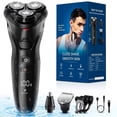 thumbnail image 1 of Nogroa Electric Shavers for Men, 3 in 1 Cordless Razor Waterproof Wet Dry Adjustable Speeds Beard Trimmer Grooming Kit with Nose Hair Trimmer, Sideburns Trimmer, 1 of 10