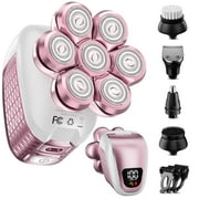 Nogroa Electric Razors for Women, 7D IPX6 Waterproof Cordless Body Electric Head Shaver, 5 in 1 Bikini Trimmer Hair Removal Epilator for Legs Body Face