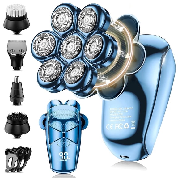 nogroa, 7D Electric Razor, Black, Head Shaver for Bald Men - Walmart.com