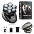 thumbnail image 1 of Nogroa Head Shavers for Men, 7D Bald Head Shaver, Magnetic Detachable Electric Razor, IPX6 Waterproof Wet/Dry Hair Beard Trimmer, Grooming Shaving Kit with LED Display & USB-C Charging, Grey, 1 of 7