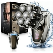 KOPEXY Head Shavers for Bald Men, Magnetic Electric Razor, 7D Rotary Shaver, IPX7 Waterproof, Wet/Dry, LED Display, Cordless, Type-C Charge