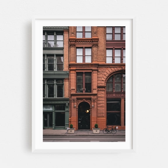 Noho Architecture 01 - Manhattan New York Photography White Framed Wall Art Print 16 x 24 inches