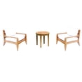 thumbnail image 1 of Noida 3 Pc Lounge Chair Set: 2 Lounge Chairs & Round Side Table With Cushions in Sunbrela Fabric #57003 Canvas White, 1 of 3