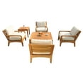 thumbnail image 1 of Noida 6 Pc Lounge Chair Set: 4 Lounge Chairs, Coffee Table & Side Table With Cushions in Sunbrela Fabric #57003 Canvas White, 1 of 4